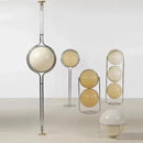 Axyaa Art Deco LED Desk Lamp Chrome Metal Light with White Acrylic Ball