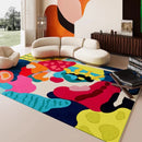 Axyaa Irregular Shapes Plush Carpet: Soft Living Room Decor Rug, Thick Lounge Floor Mat