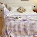 Axyaa Anti-Static Rabbit Fleece Sofa Blanket - All Season, No Hair Loss