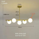 Axyaa 7-Light Magic Bean Glass Chandelier for Home Decor