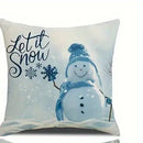 Snowman Winter Pattern Pillow Cover by Axyaa for Sofa Bedroom Car Home Decor
