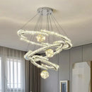 Axyaa Crystal Chandelier Pendant Light for Living Room and Bedroom