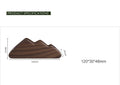 Axyaa Black Walnut Business Card Holder - Creative Mountain Design, Solid Wood Storage Box