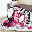 Axyaa Angel Dust Selfie Knitted Blanket Ultra-Soft Warm Flannel Throw