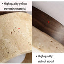Axyaa Travertine Stone Ceiling Light EC27 Fixture for Bedroom Hallway Staircase