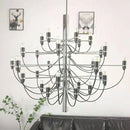 Axyaa 50-Head Gold Silver LED Chandelier for Living Room Bedroom Kitchen