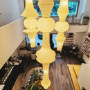 Axyaa Wabi-sabi Noguchi Chandelier Rice Paper Lamp Medieval Villa Hall