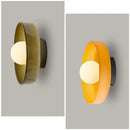 Axyaa Nordic Glass LED Ceiling Lamps for Kitchen Dinning Room, Colorful Surface Mounted Lights