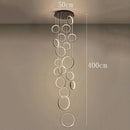 Axyaa Modern Round Ring Chandelier LED Loft Living Room Lighting Suspension Lamp
