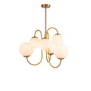 Axyaa Milk White Glass Pendant Lights for Modern Decor Lighting