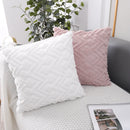 Axyaa Soft Fluffy Geometric Pattern Cushion Cover 45x45cm Home Décor Sofa Living Room