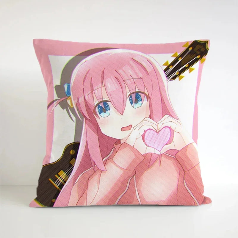 Axyaa 45x45 Decorative Pillowcases for Sofa Pillows - Bocchi Rock Theme