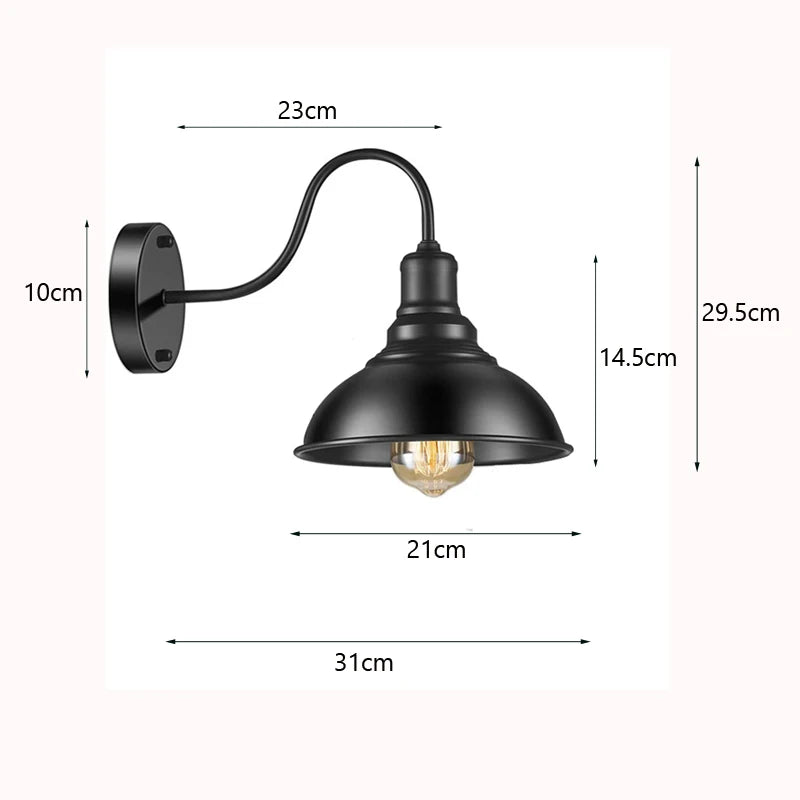 Axyaa Retro Loft Wall Lamp: Nordic, Industrial, Creative Lighting for Home, Bar, or Cafe