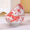 Axyaa 4.5-inch Ceramic Rice Bowl Set for Microwave and Oven - Home Kitchen Tableware