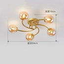 Axyaa Glass Ball LED Chandelier for Home Decor Lighting in Living Room and Bedroom