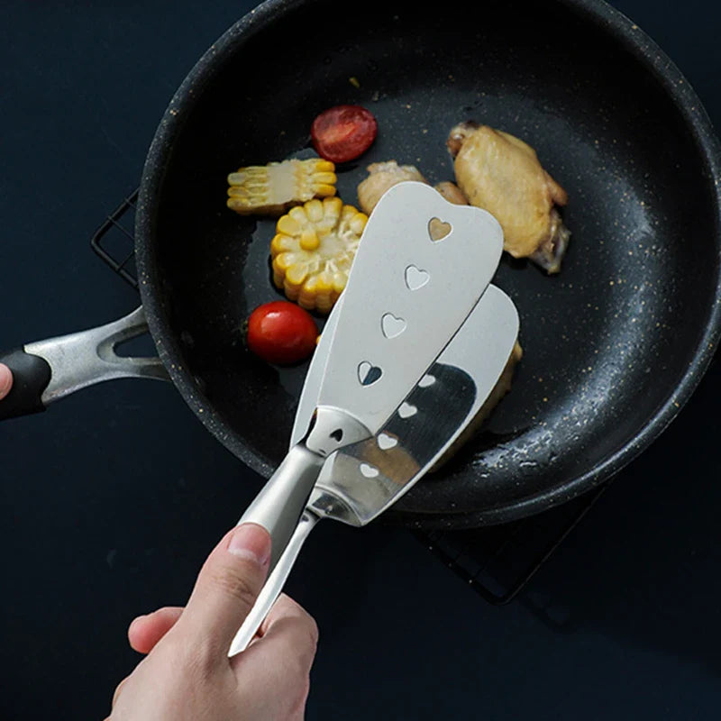 Axyaa Stainless Steel Food Tongs BBQ Tools Kitchen Accessories