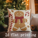 Axyaa Gingerbread Candy Cane Pillows - Sofa Bedroom Car Cushion Cover