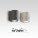 Axyaa Waterproof Wall Lamp Japanese Nordic Homestay Sconce Bedside Cement Light