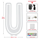 Axyaa Large Colorful Neon Light Sign with A-Z Alphabet & Free Stand