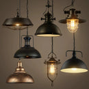 Axyaa Vintage Iron Pendant Light for Restaurant Kitchen Bar, American Country Retro Fixture