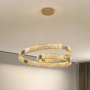 Axyaa Crystal LED Pendant Chandelier for Modern Luxury Living Dining and Bedroom Decor