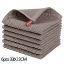 Axyaa Waffle Weave Kitchen Towel Set Absorbent Quick Dry Dishcloth Wash Cloth