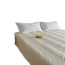 Axyaa Quilted Cotton Sand Washed Bed Cover - Cream Padded Sheets