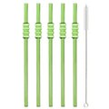 Axyaa Glass Straws Set: High Borosilicate, Ice-sugar Gourd, Cocktail, Milkshake Straw
