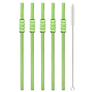 Axyaa Glass Straws Set: High Borosilicate, Ice-sugar Gourd, Cocktail, Milkshake Straw