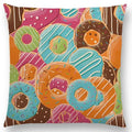 Axyaa Chocolate Candy Donuts Ice Cream Cushion Cover Party Throw Pillow Case