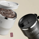 Axyaa Double-Wall Stainless Steel Coffee Mug with Lid, Spill-Proof Travel Cup