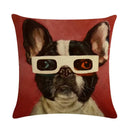 Axyaa Animal Oil Painting Pillowcase: Flax Sofa Cushion Adornment Cover