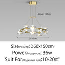 Axyaa Gold Glass Ball Pendant Chandelier for Bedroom Living Rooms Restaurant Lighting