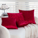 Axyaa Red Ice Velvet Pillow Cover - Modern Home Decor & Soft Cushion Cover