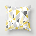 Nordic Pink Yellow Geometry Cushion Cover Abstract Art Pillowcase - Axyaa