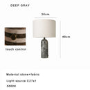 Axyaa Stripe Marble Table Lamp: Luxury Vintage Desk Light