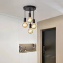 Axyaa Black Modern 4 Bulb Ceiling Light for Bedroom, Kitchen, Hallway