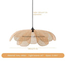 Axyaa Petals Wicker Chandelier Pendant Light - Japan Style for Living Room Dining Bar