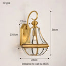 Axyaa Nordic Copper Outdoor Wall Light: Waterproof LED Garden Lamp