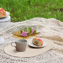 Axyaa Braided Placemats Set of 6: Handwoven Table Decor Mats, 35x50cm