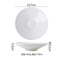 Axyaa Ceramic Tableware Set - White Salad Soup Pasta Dessert Plates