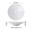 Axyaa Ceramic Tableware Set - White Salad Soup Pasta Dessert Plates