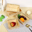 Axyaa Bamboo Basket: Handmade Rectangle Wicker Hamper for Home Storage & Display