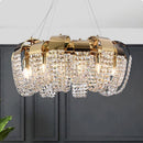 Axyaa Crystal Chandelier, Stair Pendant Light, Modern Living Room Lighting