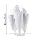Axyaa Ceramic Tooth Vase Plant Pot for Table Decoration and Flower Arrangement