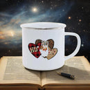 Axyaa Enamel Cup: Cute & Funny Original Anime Mug for Tea, Coffee, Beer & Travel