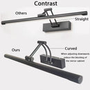 Axya LED Metal Foldable Bathroom Mirror Wall Lamp Cabinet Sconce - Modern Nordic Style