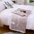 Axyaa Cloud Net Wave Coral Fleece Blanket: Soft, Warm Sofa Comfort for All Seasons