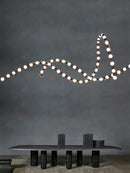 Axyaa Dimmable Pearl Necklace Chandelier Pendant Lights for Living Room