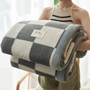 Axyaa Chenille Yarn Knit Blanket: Soft Throw for Couch or Bed